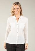 Glitz Embellishment Shirt, Off White / 18