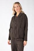 Leopard Print Zip Up Hoodie, Brown / F/S image