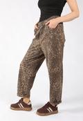 Leopard Joggers with Front Seam, Tan / F/S image