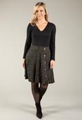 Leopard Print Midi Dress, Black Khaki / S image