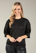 Sequin Knit Jumper, Black / F/S image