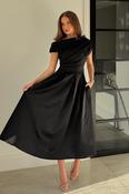 Betty Asymmetric Midi Dress, Black / 16 image