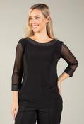 Sparkle Trim Top, Black / XL image