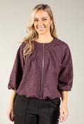 Balloon Shape Jacket, Burgundy / M