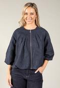 Balloon Shape Jacket, Navy / S