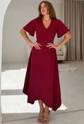 Tammie V-Neck Midi Dress, Berry / 14 image