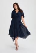 Julie Hanky Hem Curve+ Dress, Navy / 24 image