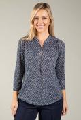 Sophie Leopard Print Top, Navy Mix / 16 image