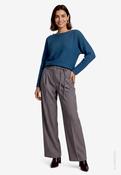 Knitted Jumper With Button Accent, Blue / S