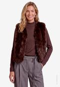 Faux Fur Gillet, Brown / M