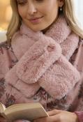 Luxury Heatable neck warmer, Pink / F/S