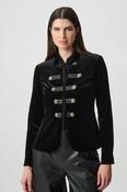 Velvet Military Fitted Blazer, Black / 12 image