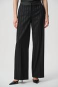 Tailored Striped Wide-Leg Pants, Black / 12