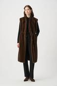 Straight Fit Faux Fur Vest, Brown / S image