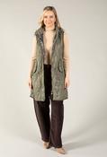 Longline Quilted Gilet, Khaki / 14