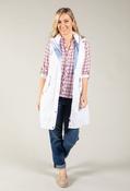 Longline Quilted Gilet, White / 18