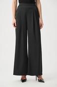 High-waisted Pleated Trousers, Black / 14