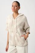 Animal Print Zipper Jacket, Beige / XL/2XL