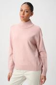 Embellished Mock-Neck Sweater, Pink / S