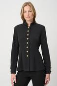 Military Collar Fitted Jacket, Black / 8