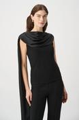 Chic Scoop Collar Top, Black / 10