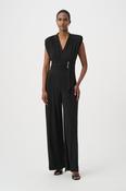 Formal Belted Jumpsuit, Black / 12