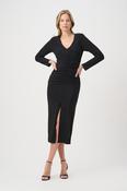 Ruched Bodycon Midi Dress, Black / 10