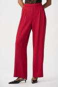 Belted Wide-leg Trousers, Red / 16