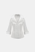 Classic Chic Peplum Blouse, White / 10
