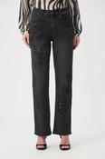 Sequin &amp; Embroidered Bootcut Jeans, Grey / 6