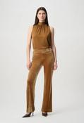 Velvet Flared Pants, Gold / 18