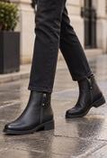 Snake Pattern Ankle Boot, Black / 37