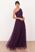 Asymmetrical Tulle Maxi Dress, Fig / 8
