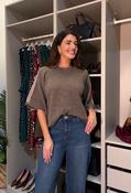 Ada Double Stripe Knit Jumper, Taupe / F/S image