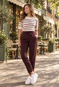 Milano Stripe Casual Joggers, Wine / 12 image