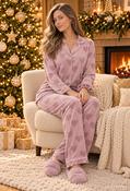 Luxury Velour Pyjama Set, Lilac / S/M