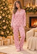 Luxury Velour Pyjama Set, Pink / S/M