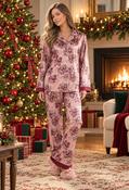 Luxury Satin Pyjama Set, Pink / M/L