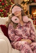 Neck Cushion and Eye Mask Set, Pink / F/S