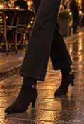 Vintage Buckle Ankle Boot, Black / 37