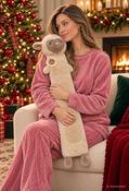 Plush Teddy Hot Water Bottle, Beige / F/S
