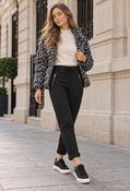 Sienna Luxe Silver Zip Joggers, Black / 10 image