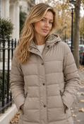 Wadding Quilted Coat, Toffee Cream / 36 image