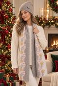 Embellished Hat and Scarf Giftset, Grey / F/S