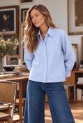 Sally Oxford Boxy Shirt, Blue / 12
