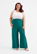 Lounge Wide Leg Curve+ Trousers, Green / 22