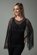 Embellished Mesh Cape Top image