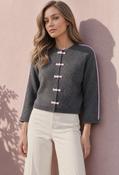 Adi Oriental Style Cardigan, Taupe / F/S image