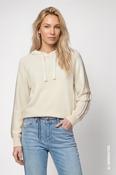 Knitted Jumper with Hood, Cream / 42 image