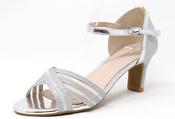 Ribbon Glitz Heel, Silver / 36 image